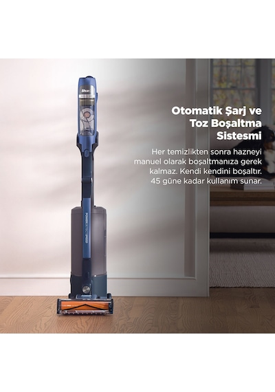 Shark IA3241EUT PowerDetect Speed Clean & Empty Auto Empty Sistemli Pet Başlıklı Şarjlı Dikey Süpürge