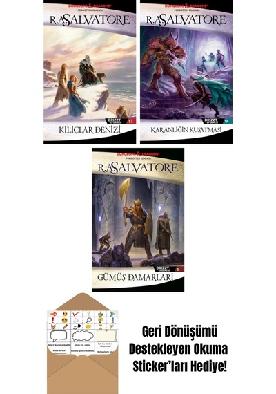 Kılıçlar Denizi Drizzt Efsanesi 13. Kitap + Karanlığın Kuşatması Drizzt Efsanesi 9. Kitap + Gümüş Damarları Drizzt Efsanesi 5. Kitap