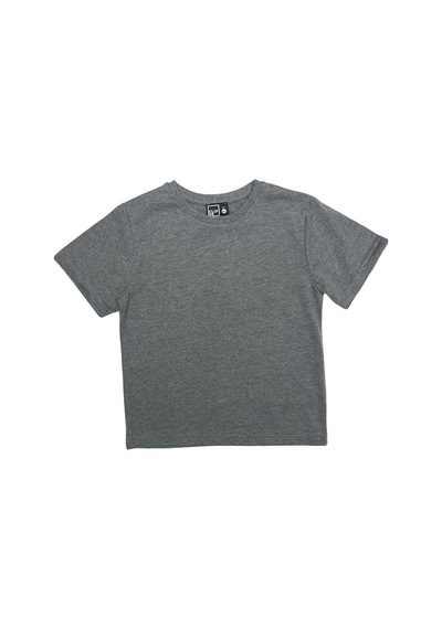 Cloise Antrasit Çocuk T-shirt Kız Erkek Unisex %100 Pamuk Antrasit