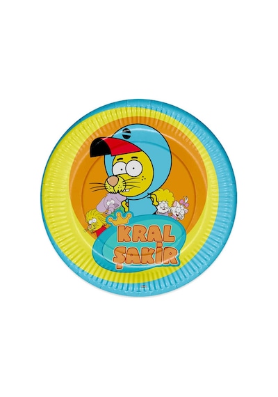 Kral Şakir Action Karton Tabak 23 Cm  8'Li