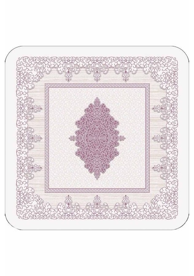 Pembe Modern Klasik Banyo Halısı Klozet Paspas Seti Bs284n11