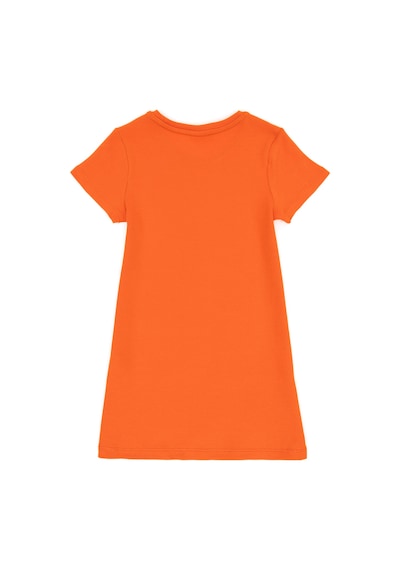 U.S. Polo Assn. Kız Çocuk Nar Çiçeği Bisiklet Yaka Kısa Kol İnterlok Basic Örme Elbise 50306277-VR039