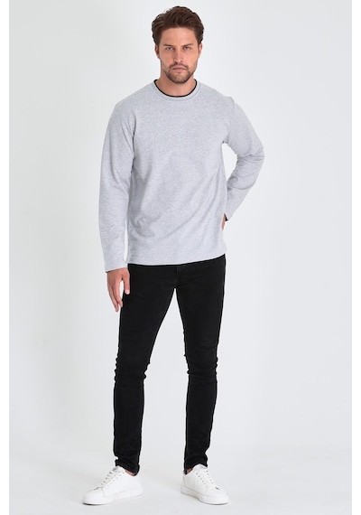 Comeor Erkek Gri Çift Bisiklet Yaka Standart Rahat Kesim Sweatshirt Cmrb68-gri Comeor Erkek Gri Çift Bisiklet Yaka Standart Rahat Kesim Sweatshirt Cmrb68-gri