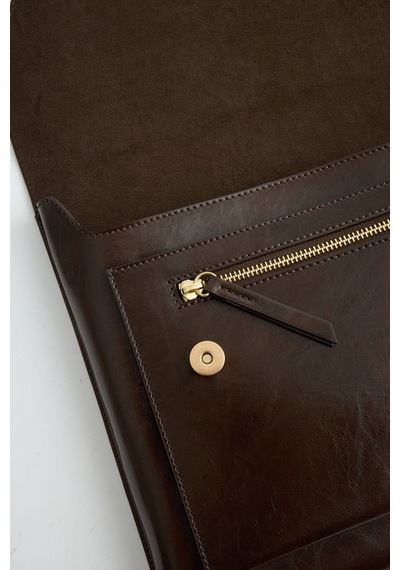 Lutvelizade Çanta 2534 Çok Gözlü Clutch Acı Kahve Kadın Çanta Acı Kahverengi
