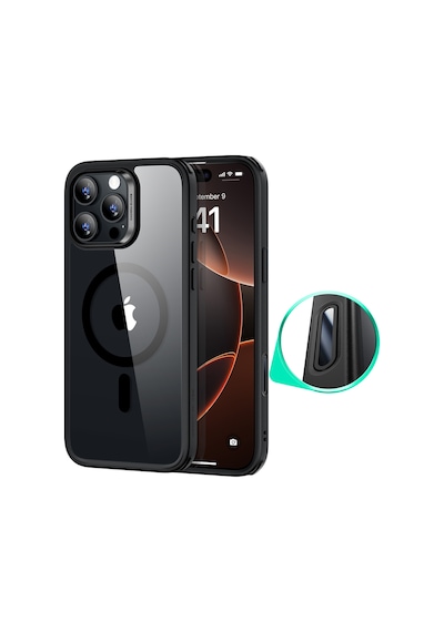 Esr Apple Uyumlu iPhone 16 Pro Halolock Magsafe Classic Hybrid Silikon Kılıf - Kamera Kontrol Buton Şeffaf Siyah Esr Apple Uyumlu iPhone 16 Pro Halolock Magsafe Classic Hybrid Silikon Kılıf - Kamera Kontrol Buton Şeffaf Siyah