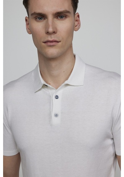 Tudors Erkek Polo Yaka Slim Fit Örme Triko Pamuklu Beyaz Tişört-27312-Beyaz Tudors Erkek Polo Yaka Slim Fit Örme Triko Pamuklu Beyaz Tişört-27312-Beyaz