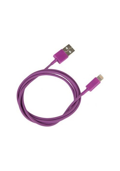Renkli Iphone 5 5s 6 6s Usb Data Kablosu - Mor