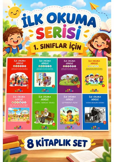 1. Sınıf İlk Okuma Kitaplarım Seti - Anetil - 8 Kitap Takım