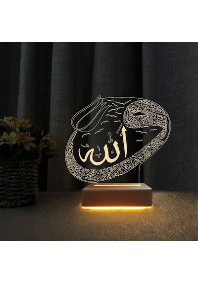 3D Dekoratif Masa Lambası Vav Tasarım Anneye Hediye Gece Lambası