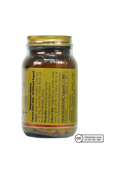 Solgar Magnesium Glycinate 60 Kapsül Aromasız