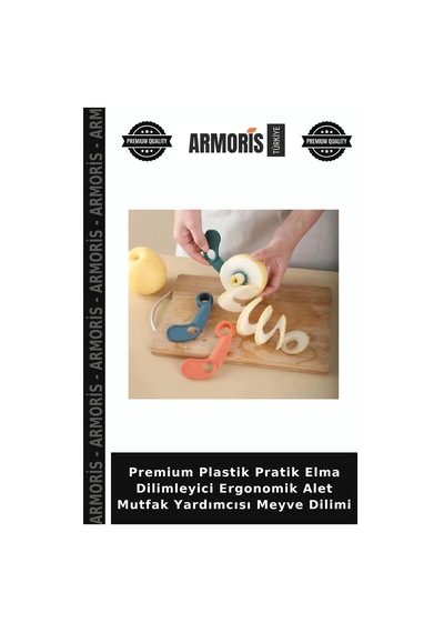 Premium Plastik Pratik Elma Dilimleyici Ergonomik Alet Mutfak Yardımcısı Meyve Dilimi Çok Renkli