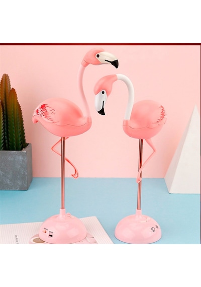 Flamingo Masa Lambası Şarjlı Pembe