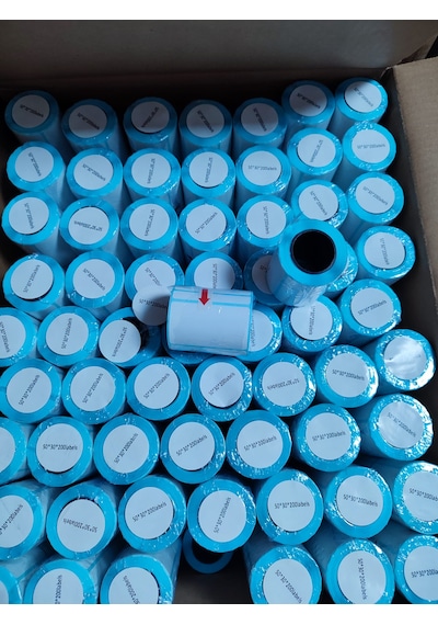 Barkod Etiket Sticker 50x30 Mm Lamine Termal Etiket 1 Rulo 200 Tam Adet Etikettir 1