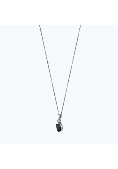 Altınbaş Pırlanta Safir Oval Kolye Nv1069s-14k Beyaz