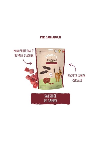 Sammy's Sosis, Manda, Köpekler İçin Bol Taze Etli Sulu Atıştırmalık, 1 X 240 G 100 G