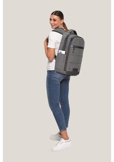 Classone BP-IT604 La Spezia Serisi Wtx Pro Su Geçirmez Kumaş 15.6 "Sırt Çantası-Gri