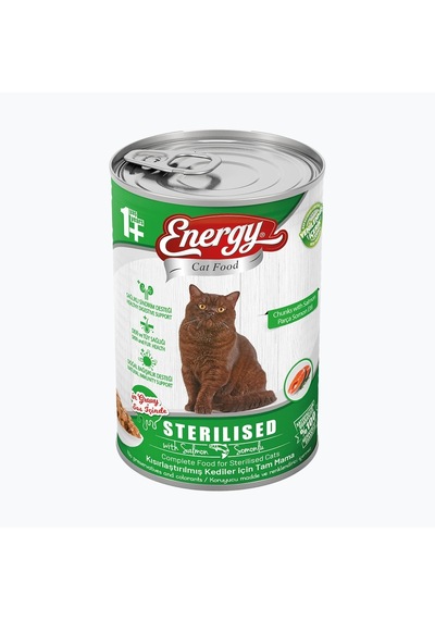 Energy Somonlu Kısırlaştırılmış Yaş Kedi Maması - 400 G