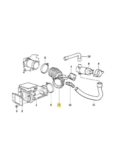 Bmw E36 Uyumlu 318I ve Z3 M43 Motor Hava Akiş Metre Körüğü 137117