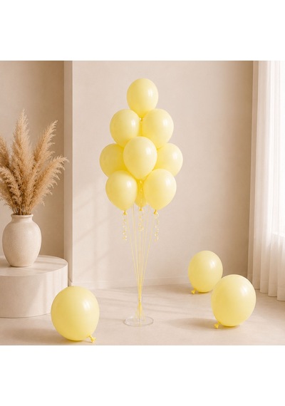 Fil Dişi Renk Lateks Pastel Balon 30 Cm - 100 Adet Açık Sarı
