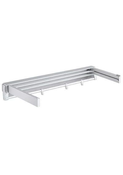 Sunup Sn-37717 Katlanabilir Çamaşır Askılığı Duvara Monte Gizli Balkon Akordeon Kurutma Beyaz