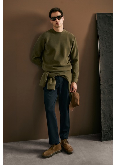 Lufian Logan Erkek Sweatshirt Kahverengi Kahverengi 112030194100400