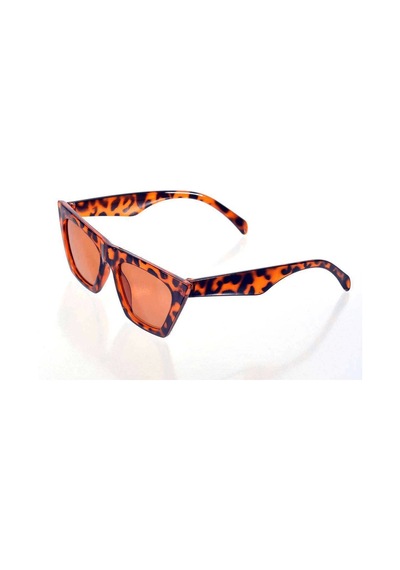 Leopar Çerçeve Cat Eye Kadın Güneş Gözlüğü Beyaz