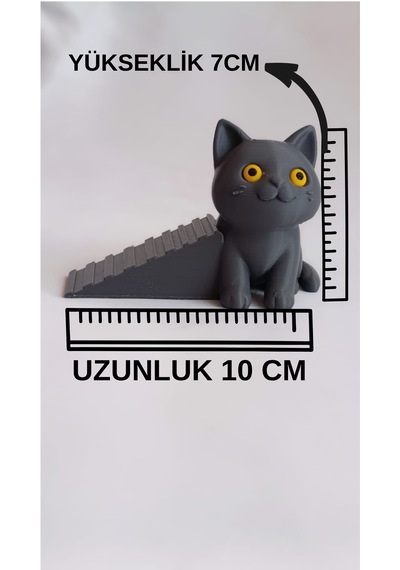 Kapı Stoperi / Dekoratif & Kaymaz Taban / Kedi Figürlü / Kapı Tutacağı/ Hediye