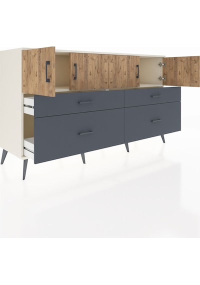 Hyperion Konsol 2 Raflı 4 Çekmeceli 4 Kapaklı 176x44x99 Aytaşı-ça Aytaşı-çam/antrasit Hyperion Konsol 2 Raflı 4 Çekmeceli 4 Kapaklı 176x44x99 Aytaşı-ça Aytaşı-çam/antrasit