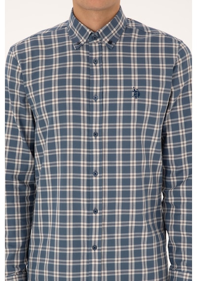 U.s. Polo Assn. Erkek Açık Lacivert Gömlek Desenli 50308578-vr059 Acık Lacıvert
