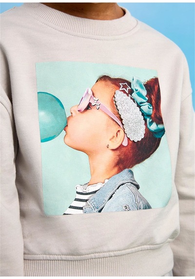 Kız Çocuk Sweatshirt 3401 Gri