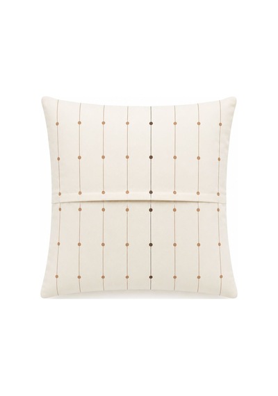 Beige Bone Kırlent Kılıfı Twill Kumaş Gizli Fermuar 43x43 Cm Ekru - 916497948 Ekru