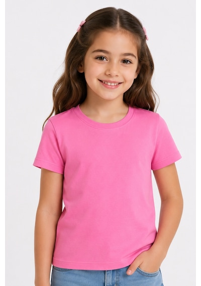 Kiagu Pembe Kısa Kol Basic T-shirt- Terletmeyen Esnek Kumaş Pamuklu Mevsimlik Pembe Kısakol Kız Çocuk Tsort Pembe Kiagu Pembe Kısa Kol Basic T-shirt- Terletmeyen Esnek Kumaş Pamuklu Mevsimlik Pembe Kısakol Kız Çocuk Tsort Pembe