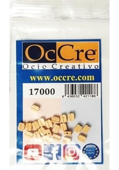 Occre 17000 Tek Delikli, 4 Mm. Blok, Ahşap, 20 Adet-55323