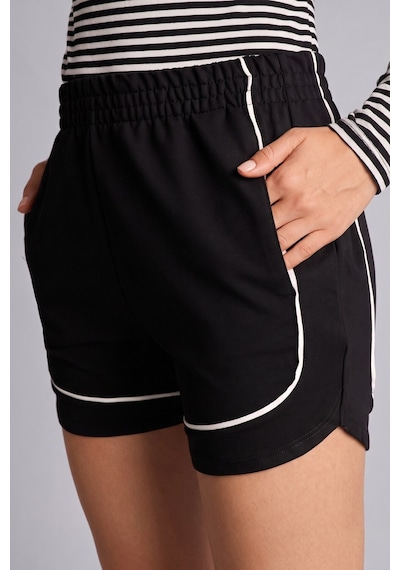 Defacto Standart Fit Kontrast Biyeli Sporcu Kısa Paça Şort I3206ax26aubk81 Siyah-bk81