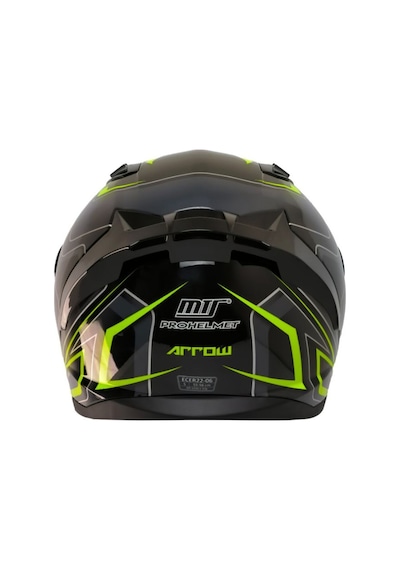 Motosiklet Kaskı Ecer 22.r06 Sertifikalı Double Vizör Full Face Kask Arrow Çok Renkli