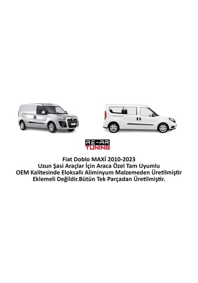 Doblo Maxi Uzun Şasi 2010-2023 Portbagaj Tavan Çıtası - Gri Renk