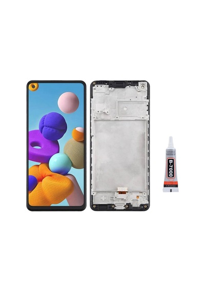 Samsung A21s A217f Çıtalı Uyumlu Ekran Lcd Dokunmatik B7000 15ml Yapıştırıcı İle Beraber Yc