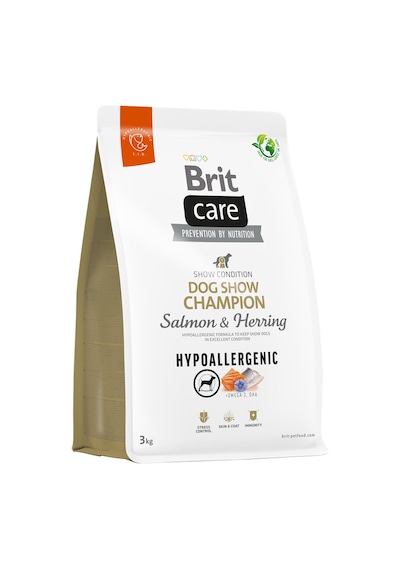 Brit Care Dog Show Champion Hipoalerjenik Somonlu Ve Ringa Balıklı Yetişkin Köpek Maması 3kg