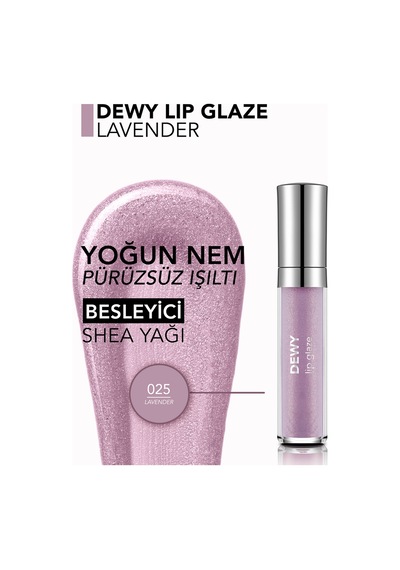 Flormar Besleyici Dudak Parlatıcısı - Dewy Lip Glaze - 025 Lavende-8682536069465