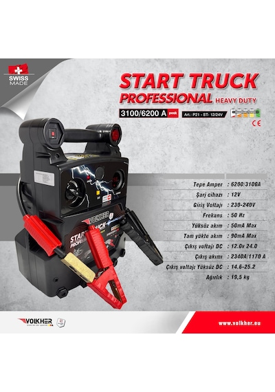 Volkher Akü Takviye Cihazı 12 - 24 V  3100/6200A