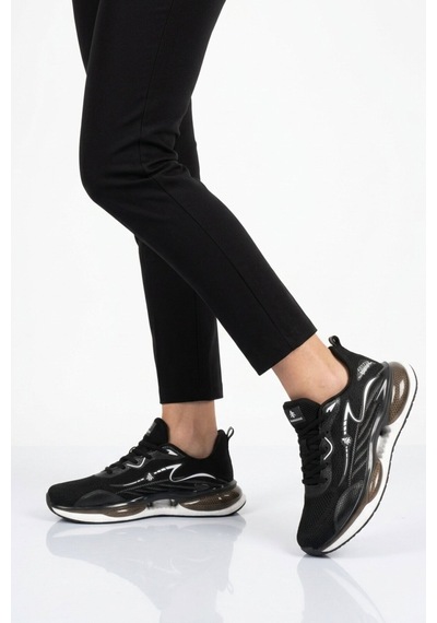 Hammer Jack Siyah Beyaz Fileli Hafif Esnek Unisex Spor Ayakkabı 101 25087-g Siyah - Beyaz