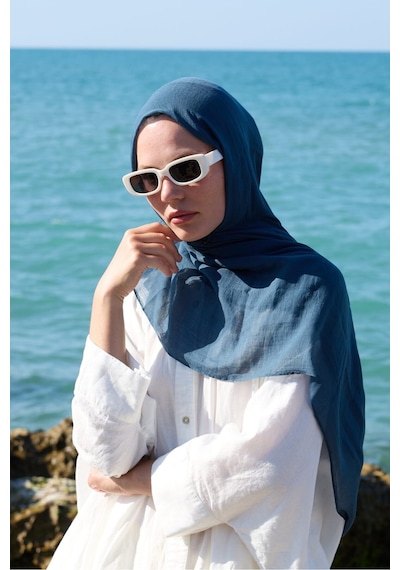 Moda Kaşmir Aya Serisi Şal Koyu Petrol