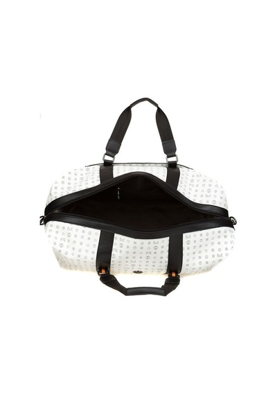Bilik Deri Monogram Beyaz Unisex Seyahat Çantası Rh25 Duffle-mn 001
