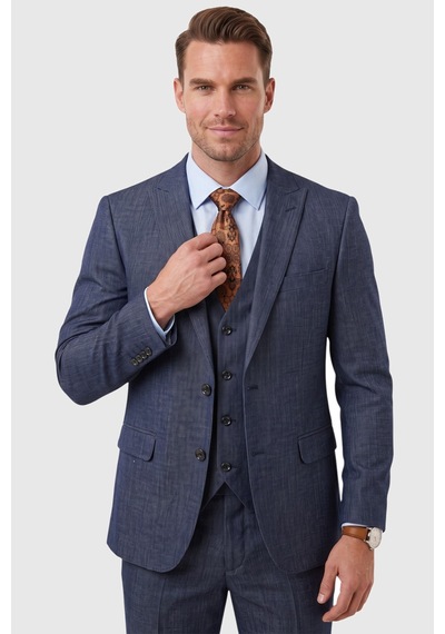 Rizzup Koyu Lacivert 3 Parça Slim Fit Yelekli Erkek Takım Elbise Çift Yırtmaçlı Modern Kesim 2601631 Rizzup Koyu Lacivert 3 Parça Slim Fit Yelekli Erkek Takım Elbise Çift Yırtmaçlı Modern Kesim 2601631