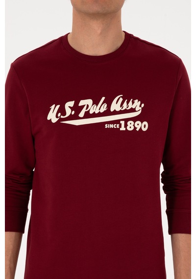 U.S. Polo Assn. Erkek Bisiklet Yaka Regular Fit Bordo İnce Sweatshirt 50316315-VR014 U.S. Polo Assn. Erkek Bisiklet Yaka Regular Fit Bordo İnce Sweatshirt 50316315-VR014
