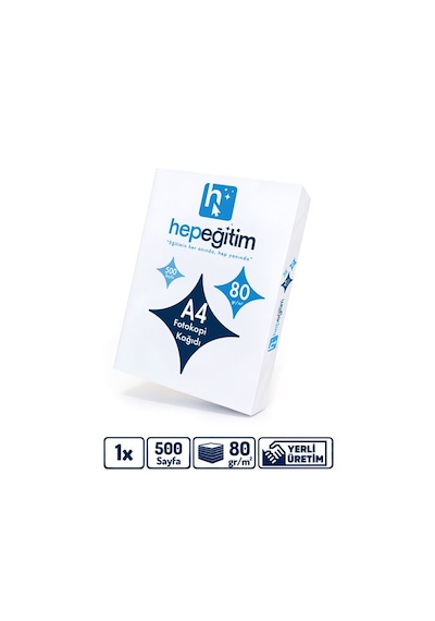 A4 Fotokopi Kağıdı 80 G/m² 500 Yaprak 1. Hamur 1 Paket