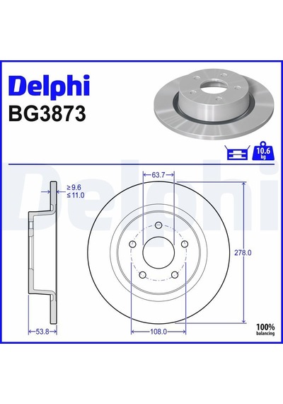 Ford Transit Connect 1.8tdci 2002-2013 Delphi Arka Disk Takım