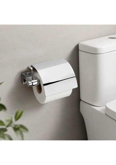 System Bowline Kapaklı Tuvalet Kağıtlığı Krom Renk Ba1001 010 Cr Çok Renkli