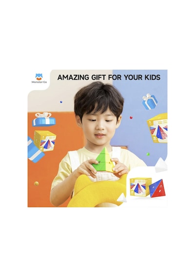 Gan Cube Monster Mg Pyraminx Zeka Küpü Profesyonel Speed Cube Askılı Standart Model 4746