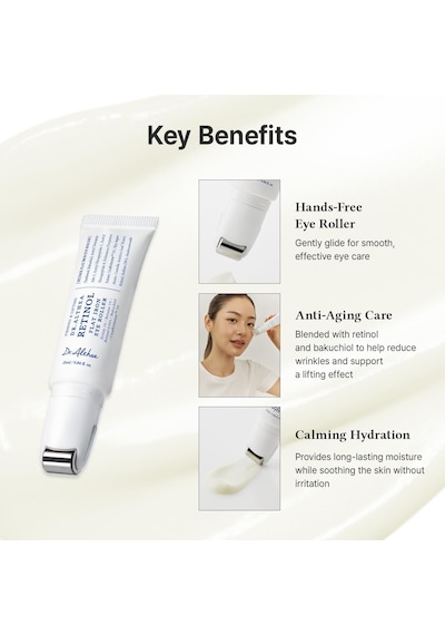 Dr. Althea Retinol Flat Iron Eye Roller Kırışıklık Karşıtı Retinol Peptid Centella Lifting Göz Serumu 25 Ml